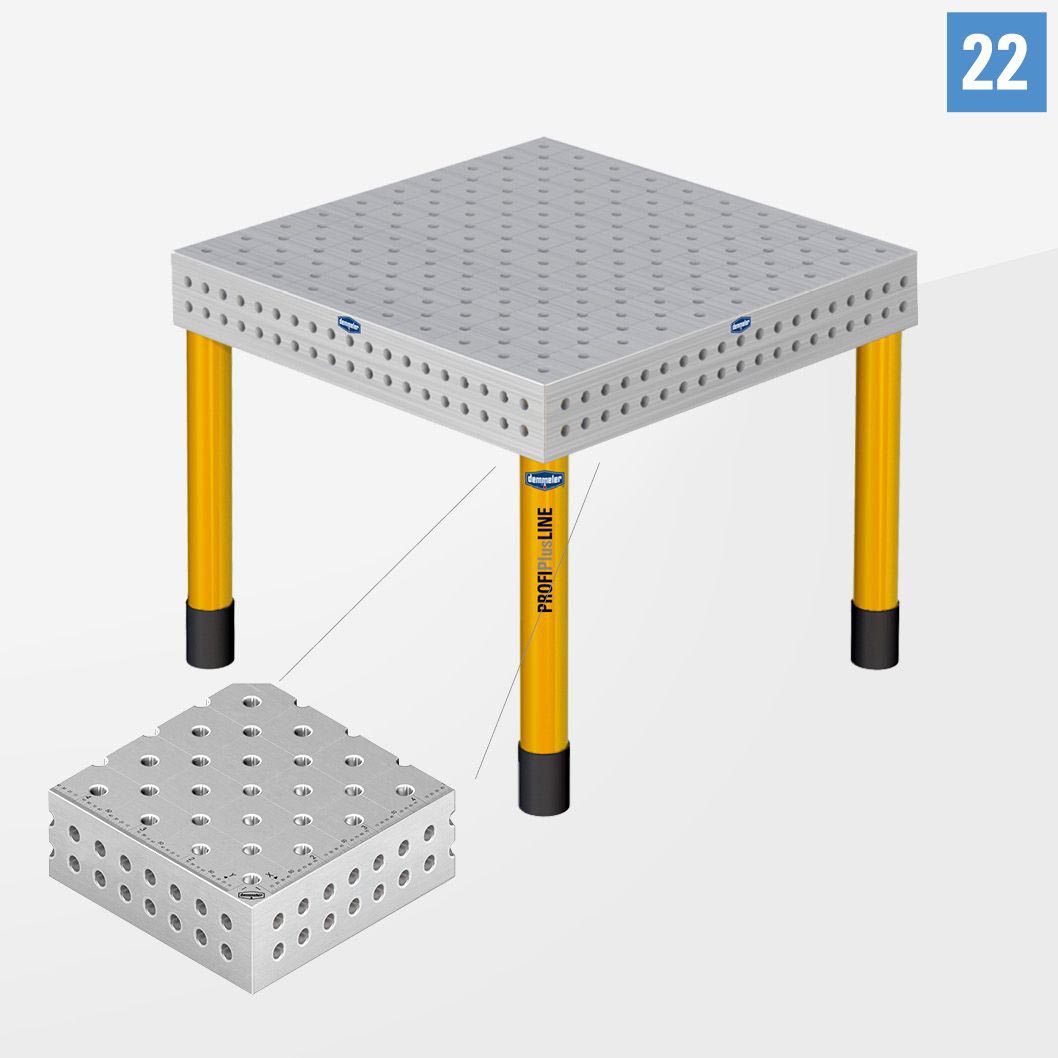 Приобрести PROFIPlusLINE PL 3D table 22 1000х1000 Стандартное исполнение Со стандартными опорами по низкой цене - выгодное предложение от поставщика сварочного оборудования