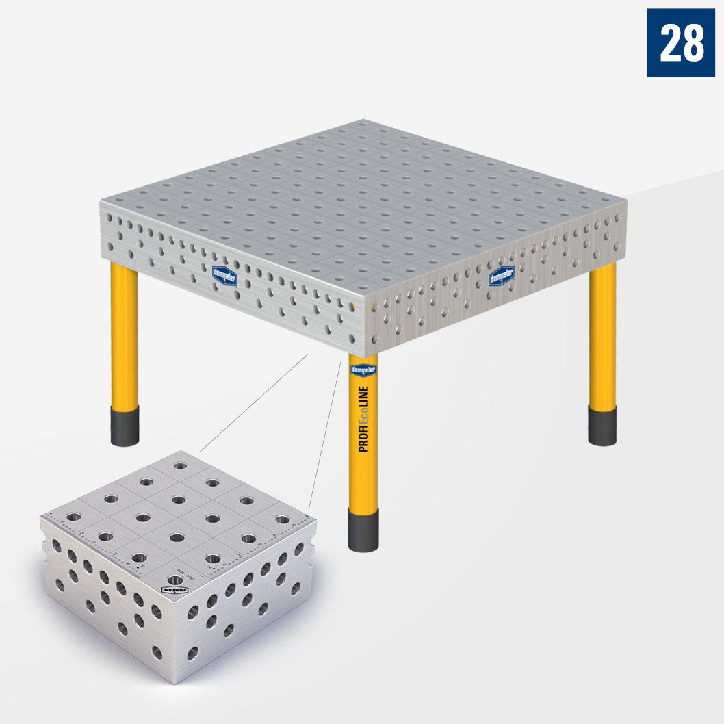 3D Сварочный стол PE28 1200х1200 Стандартное исполнение Со стандартными опорами