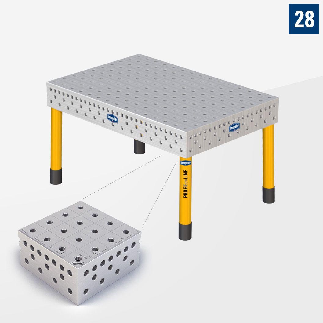 3D Сварочный стол PE28 1500х1000 Стандартное исполнение Со стандартными опорами