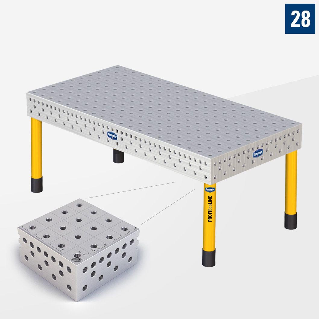 3D Сварочный стол PE28 2000х1000 Стандартное исполнение Со стандартными опорами