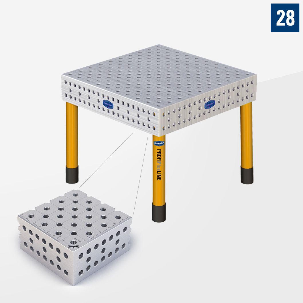 PROFIPlusLINE PL 3D Сварочный стол 28 1000х1000 Стандартное исполнение Со стандартными опорами