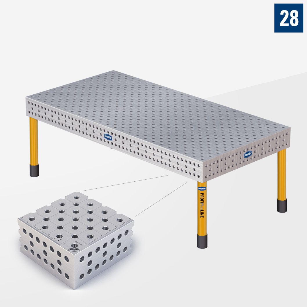 PROFIPlusLINE PL 3D Сварочный стол 28 2000х1000 Стандартное исполнение Со стандартными опорами