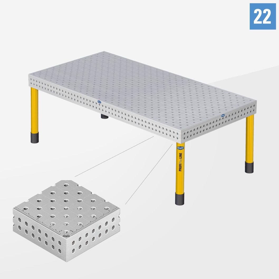 PROFIPlusLINE PL 3D table 22 2400х1200 Стандартное исполнение Со стандартными опорами