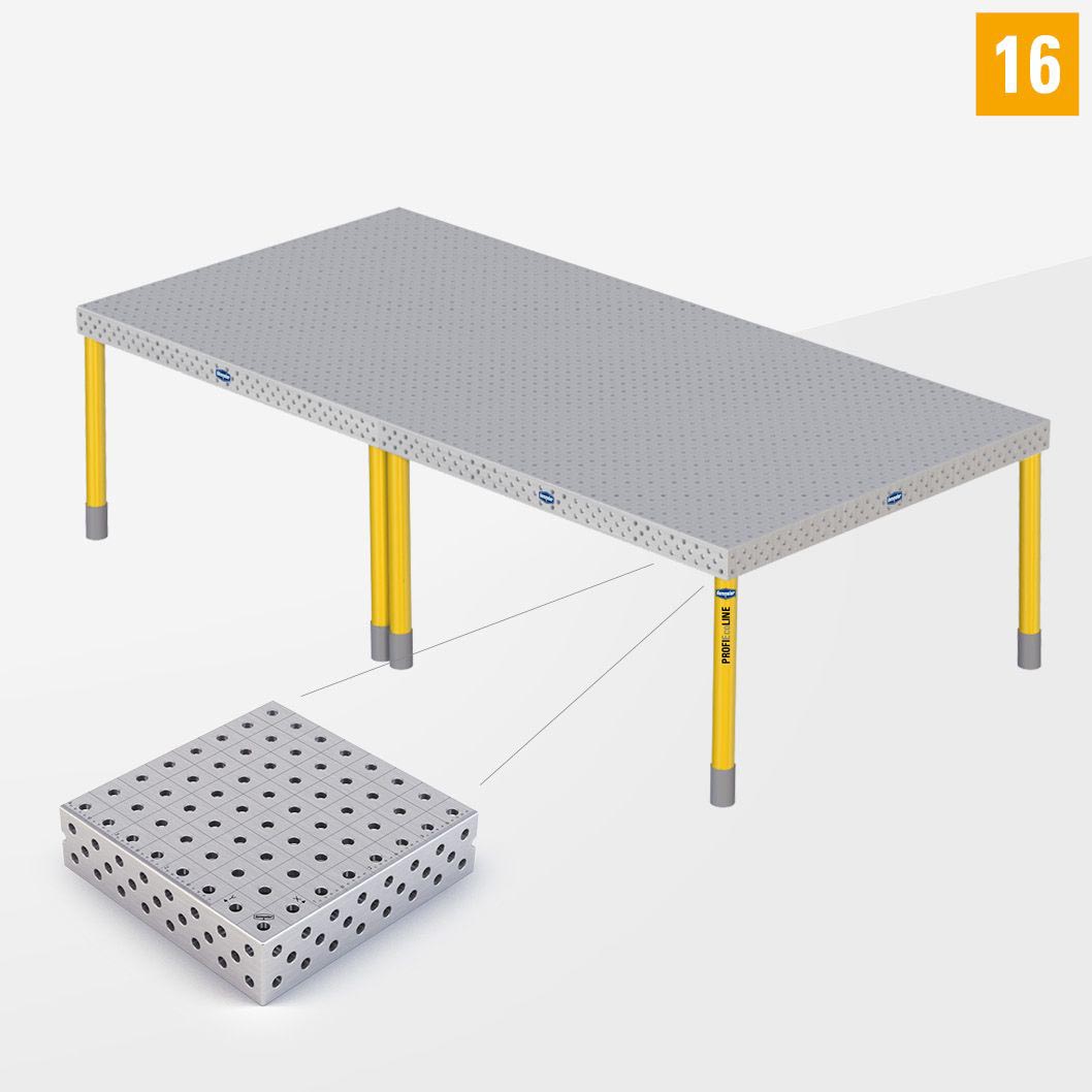 PE 3D Сварочный стол 16 3000*х1500 Стандартное исполнение Со стандартными опорами