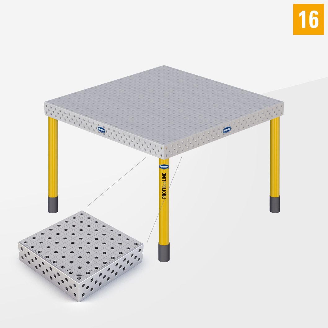 PE 3D Сварочный стол 16 1200х1200 Стандартное исполнение Со стандартными опорами