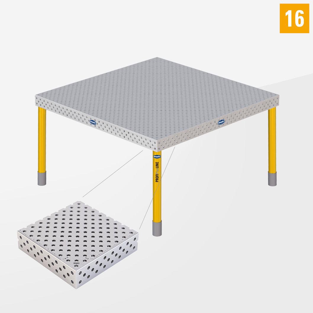 PROFIPlusLINE PL 3D Сварочный стол 16 1500х1500 Стандартное исполнение Со стандартными опорами