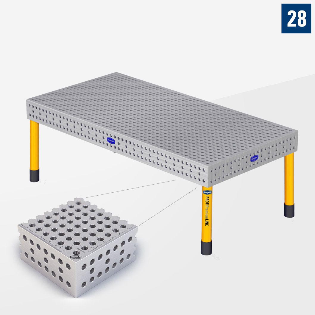 PROFI Premium LINE PP 3D Сварочный стол 2400х1200 Стандартное исполнение Со стандартными опорами