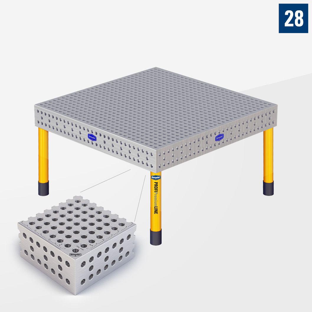 PROFI Premium LINE PP 3D Сварочный стол 1500х1500 Стандартное исполнение Со стандартными опорами