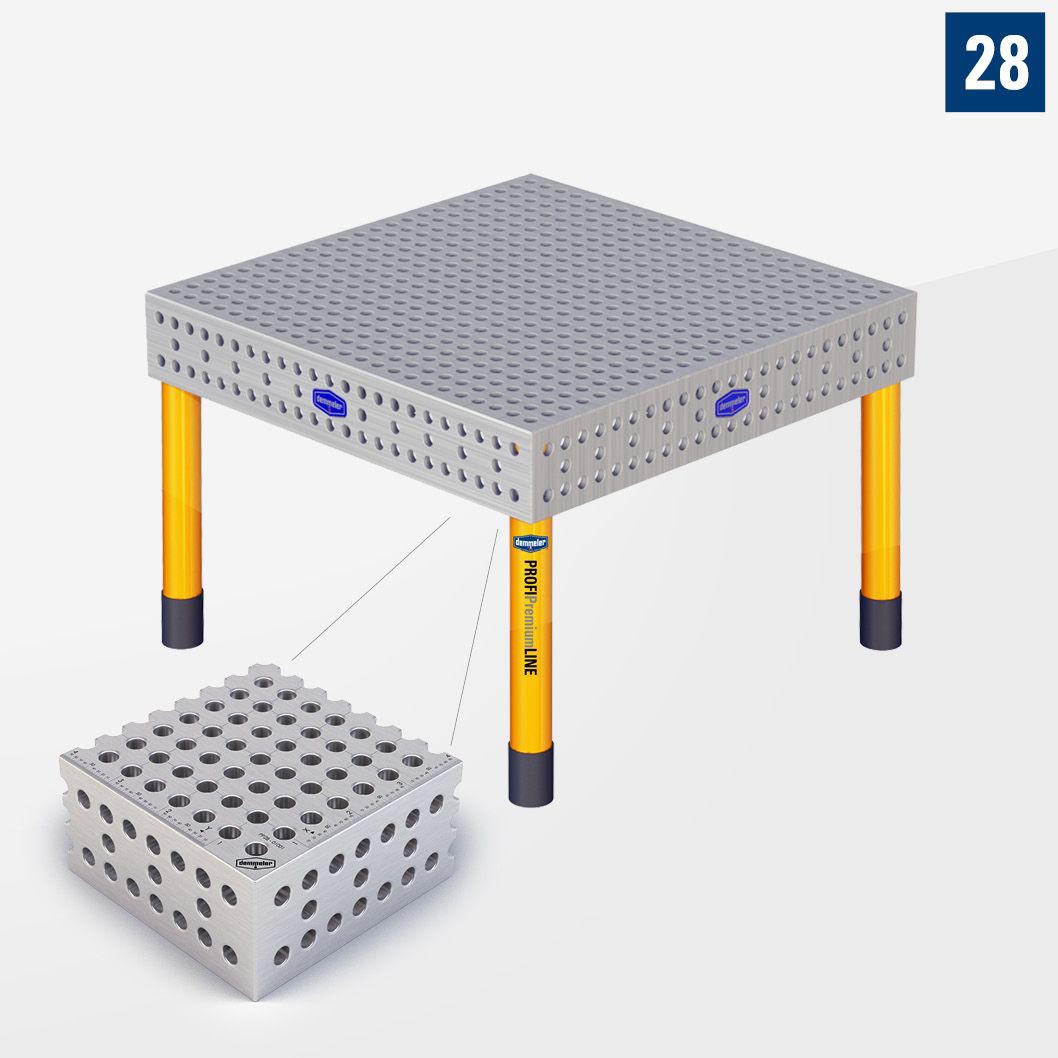 PROFI Premium LINE PP 3D Сварочный стол 1200х1200 Стандартное исполнение Со стандартными опорами