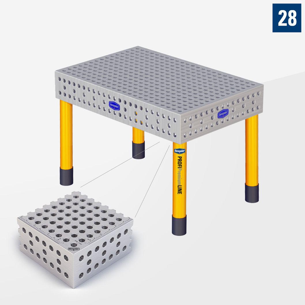 PROFI Premium LINE PP 3D Сварочный стол 1200х800 Стандартное исполнение Со стандартными опорами