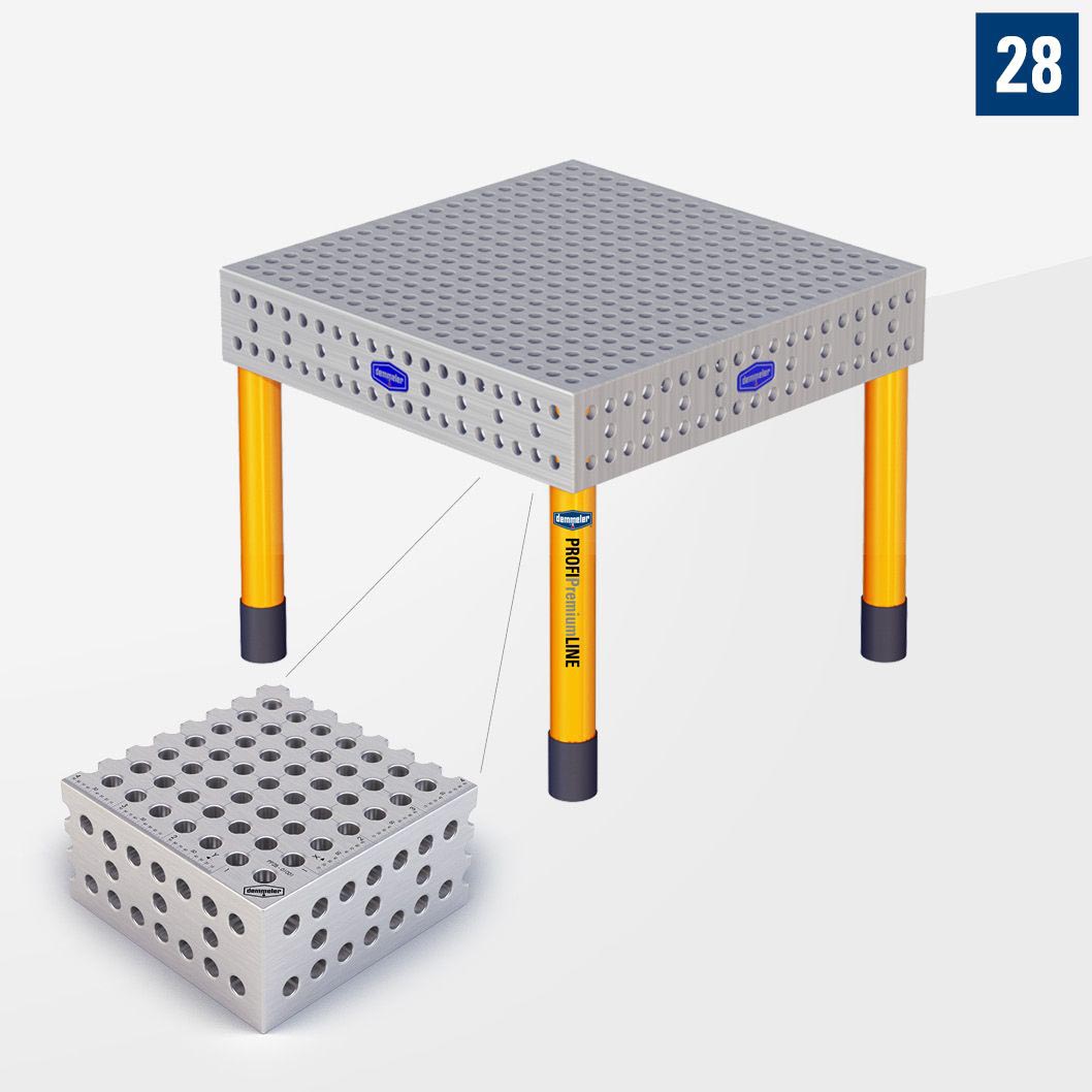 PROFI Premium LINE PP 3D Сварочный стол 1000х1000 Стандартное исполнение Со стандартными опорами