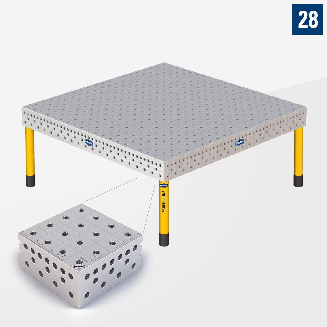 3D Сварочный стол PE28 2000х2000 Стандартное исполнение Со стандартными опорами