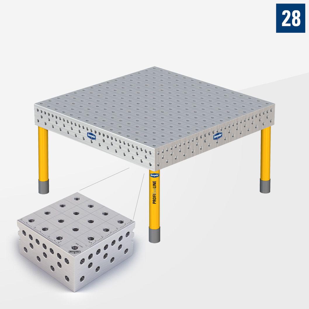 3D Сварочный стол PE28 1500х1500 Стандартное исполнение Со стандартными опорами