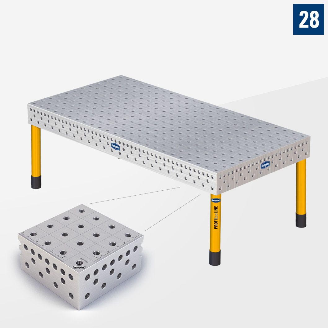 3D Сварочный стол PE28 2400х1200 Стандартное исполнение Со стандартными опорами