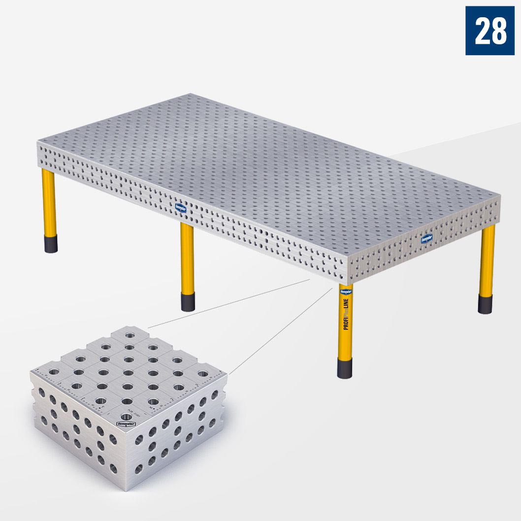 PROFIPlusLINE PL 3D Сварочный стол 28 3000х1500 Стандартное исполнение Со стандартными опорами