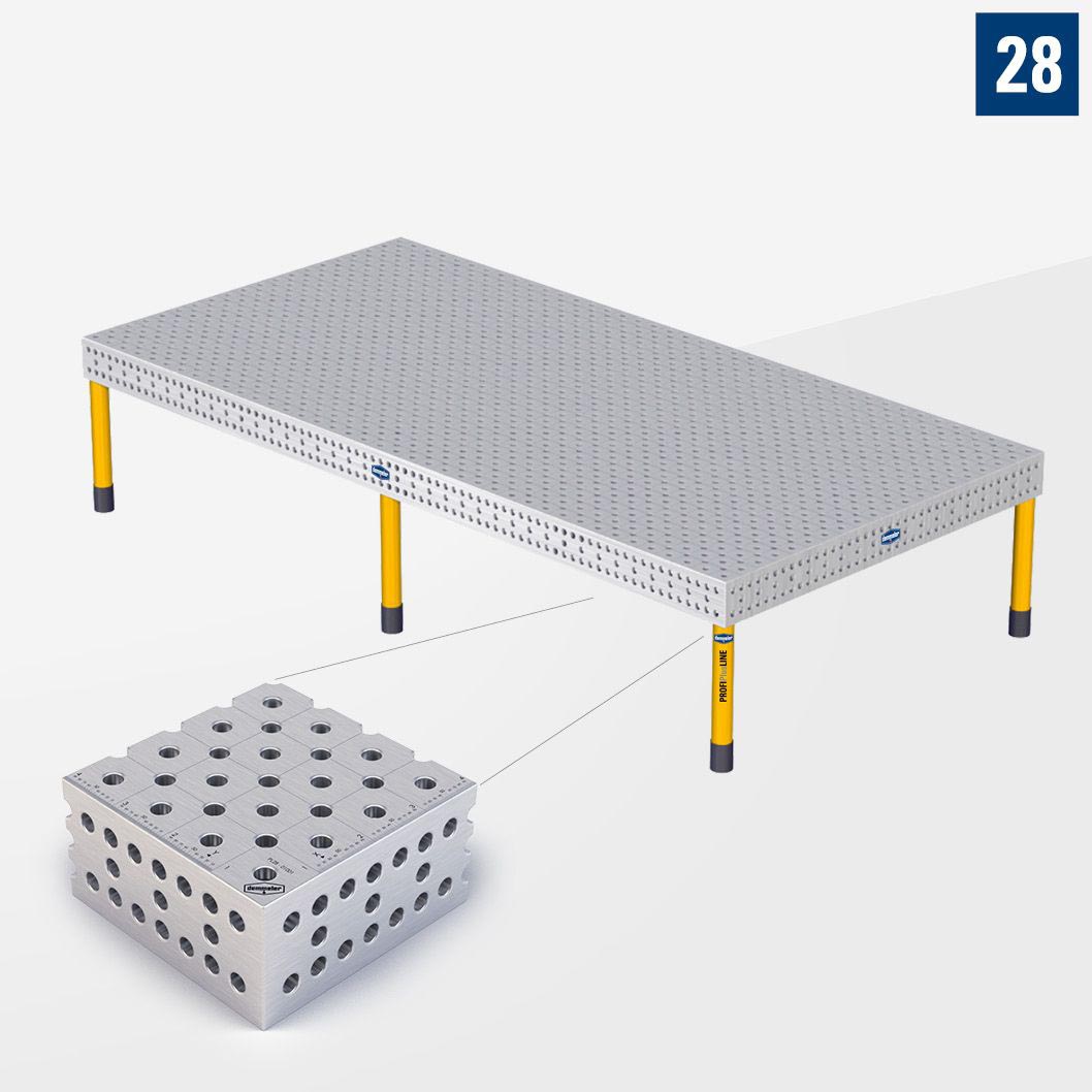 PROFIPlusLINE PL 3D Сварочный стол 28 4000х2000 Стандартное исполнение Со стандартными опорами