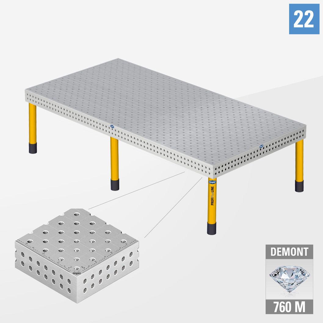 PROFIPlusLINE PL 3D table 22 3000х1500 Азотированный DEMONT 760 M Со стандартными опорами