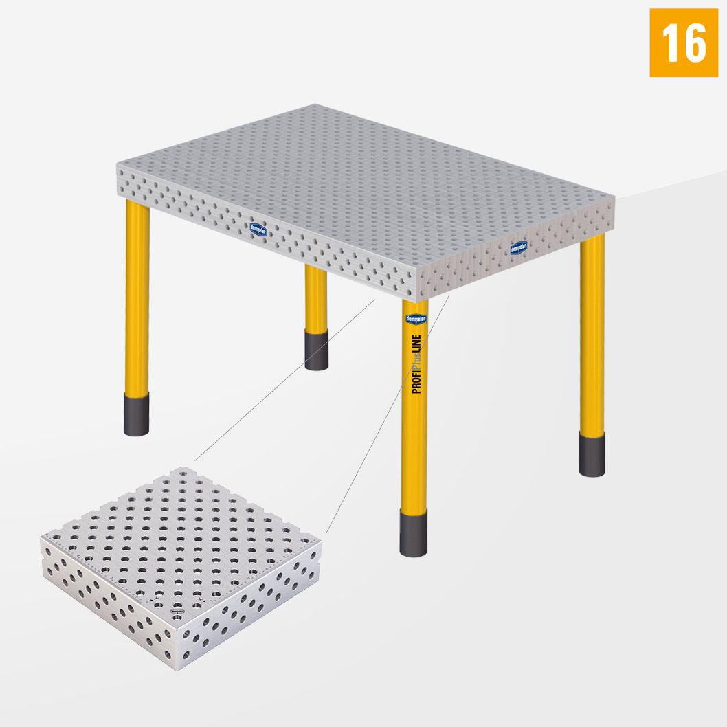 PROFIPlusLINE PL 3D Сварочный стол 16 1200х800 Стандартное исполнение Со стандартными опорами