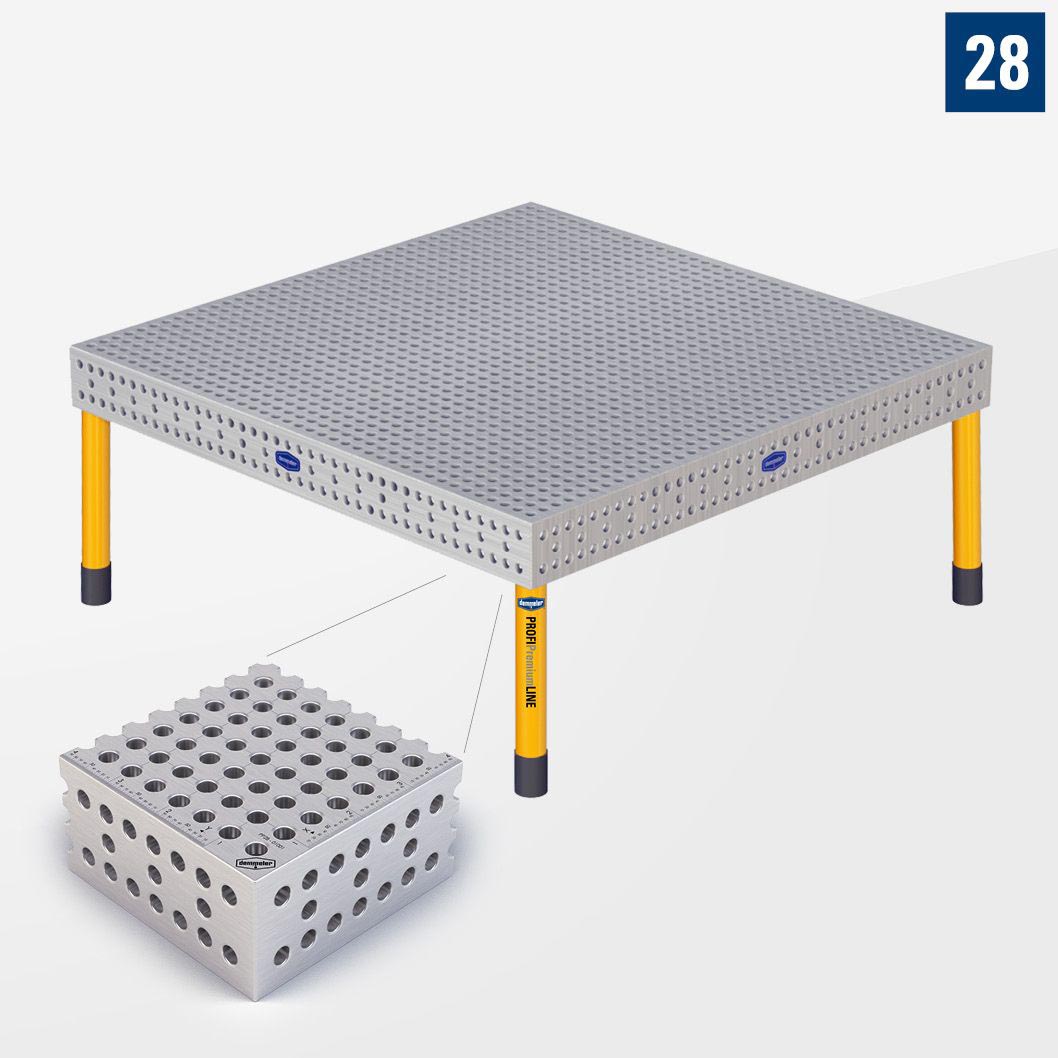 PROFI Premium LINE PP 3D Сварочный стол 2000х2000 Стандартное исполнение Со стандартными опорами