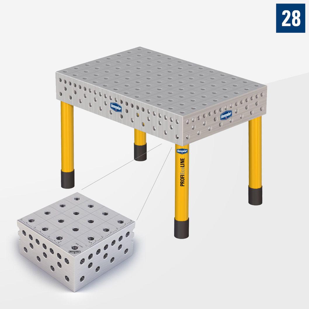 3D Сварочный стол PE28 1200х800 Стандартное исполнение Со стандартными опорами